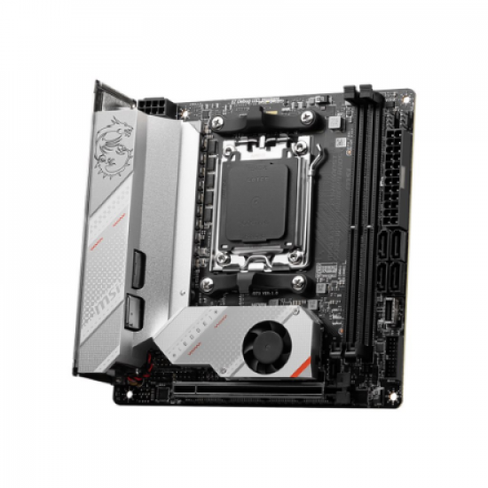 MSI | MPG B650I EDGE WIFI | Processor family AMD | Processor socket AM5 | DDR5 DIMM | Memory slots 2 | Supported hard disk drive interfaces 	SATA, M.2 | Number of SATA connectors 4 | Chipset AMD B650 | Mini-ITX