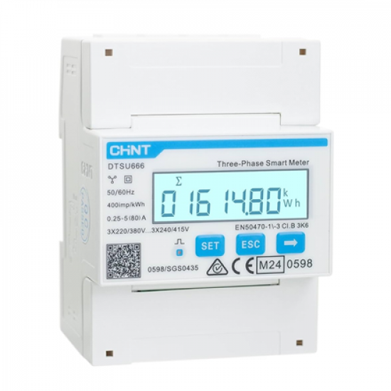 Chint Smart Power Sensor 3Ph+N Modbus 5(80)A MID Chint