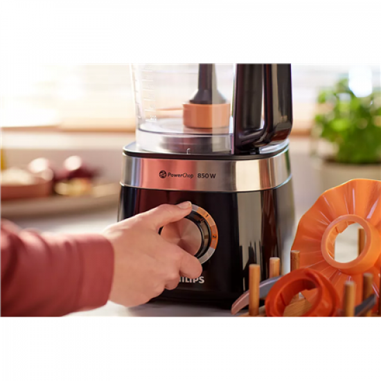 Philips | Compact Food processor | HR7530/10 Viva Collection | 850 W | Number of speeds 2 | Bowl capacity 2.1 L | Black