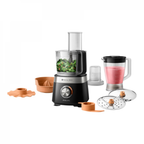 Philips | Compact Food processor | HR7530/10 Viva Collection | 850 W | Number of speeds 2 | Bowl capacity 2.1 L | Black