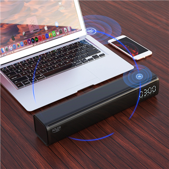 Adler | Clock Speaker | AD 1191 | Bluetooth | Black | Portable | Wireless connection