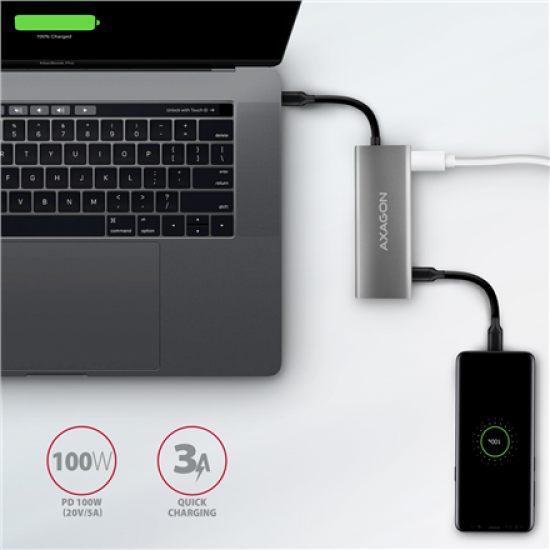 AXAGON | USB-C 10Gbps SPEEDSTER 5in1 hub (rev2.0) | HMC-5G2 | HDMI ports quantity 1