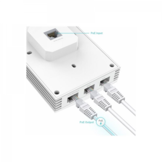 TP-LINK | AX3000 Wall Plate WiFi 6 Access Point | EAP655-Wall | 802.11ax | 10/100/1000 Mbit/s | Ethernet LAN (RJ-45) ports 4 | MU-MiMO No | PoE out