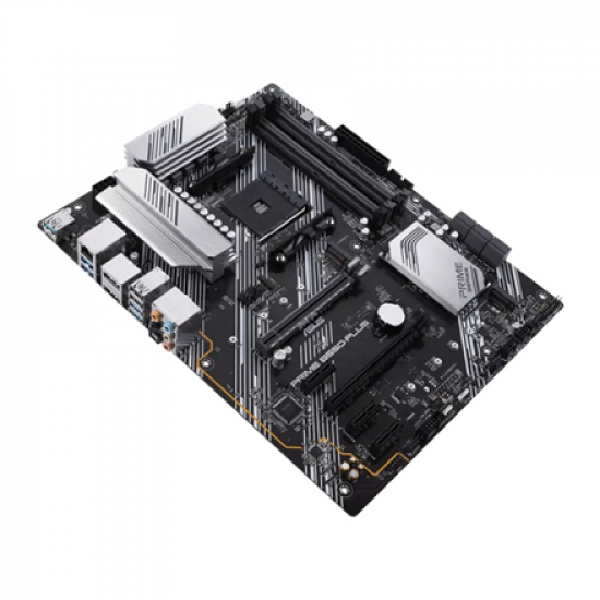 Asus | PRIME B550-PLUS | Processor family AMD | Processor socket AM4 | DDR4 DIMM | Memory slots 4 | Supported hard disk drive interfaces 	SATA, M.2 | Number of SATA connectors 6 | Chipset AMD B550 | ATX
