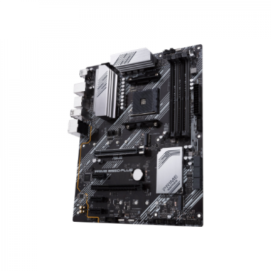 Asus | PRIME B550-PLUS | Processor family AMD | Processor socket AM4 | DDR4 DIMM | Memory slots 4 | Supported hard disk drive interfaces 	SATA, M.2 | Number of SATA connectors 6 | Chipset AMD B550 | ATX