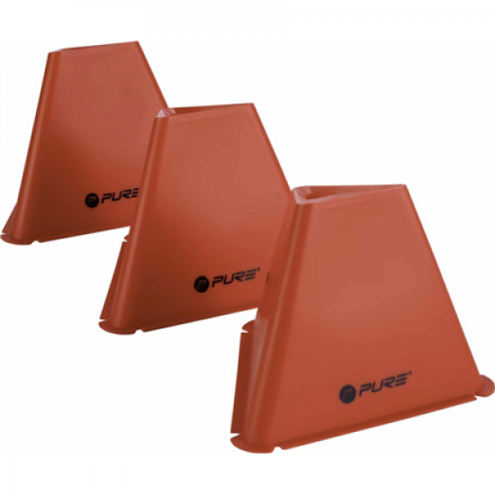 Pure2Improve | Triangle Cones Set of 6 | Red