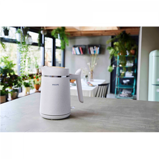 Philips Kettle | HD9365/10 Eco Conscious Edition | Electric | 2200 W | 1.7 L | 100% bioplastic | 360° rotational base | White Matt