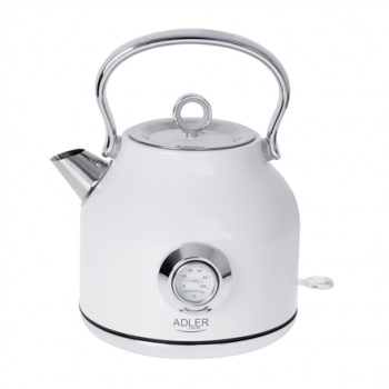 Adler | Kettle with a Thermomete | AD 1346w | Electric | 2200 W | 1.7 L | Stainless steel | 360° rotational base | White