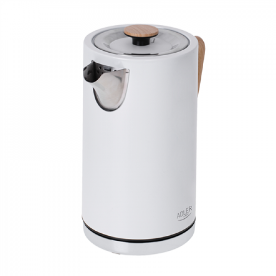 Adler | Kettle | AD 1347w | Electric | 2200 W | 1.5 L | Stainless steel | 360° rotational base | White