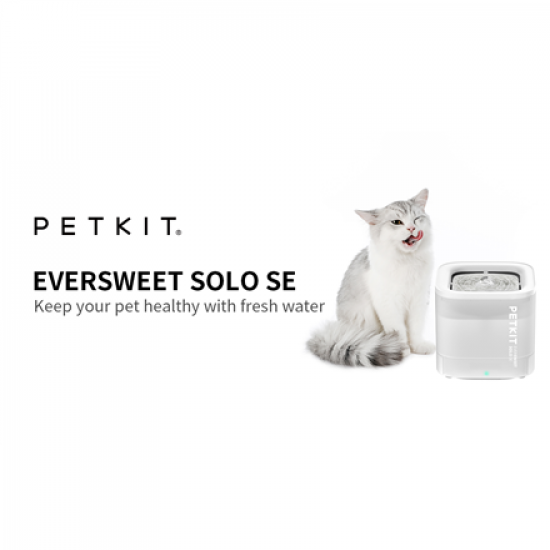 PETKIT | Smart Pet Drinking Fountain | Eversweet Solo | Capacity 1.8 L | Filtering | Material Plastic | White