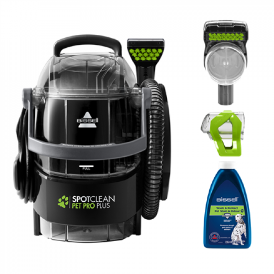 Bissell | SpotClean Pet Pro Plus Cleaner | 37252 | Corded operating | 750 W | Black/Titanium | 24 month(s)