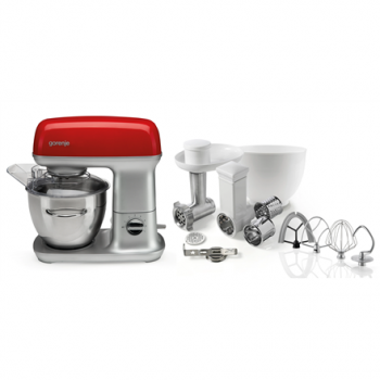 Gorenje | Kitchen machine | MMC1000RLR | 1000 W | Number of speeds 7 | Bowl capacity 4.5 L | Meat mincer | Stainless Steel/Red