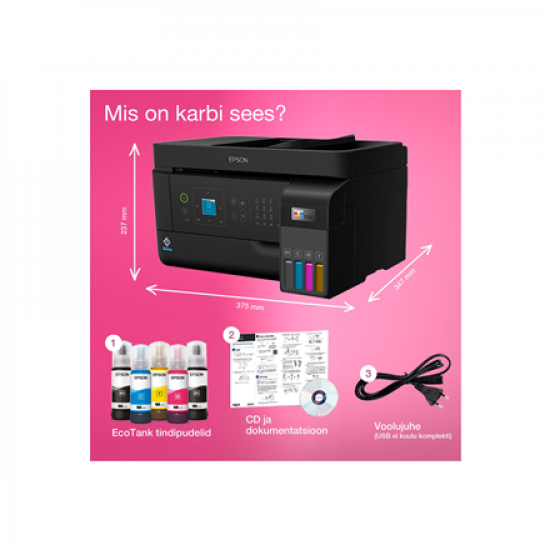 Epson Multifunctional printer | EcoTank L5590 | Inkjet | Colour | Inkjet Multifunctional Printer | A4 | Wi-Fi | Black