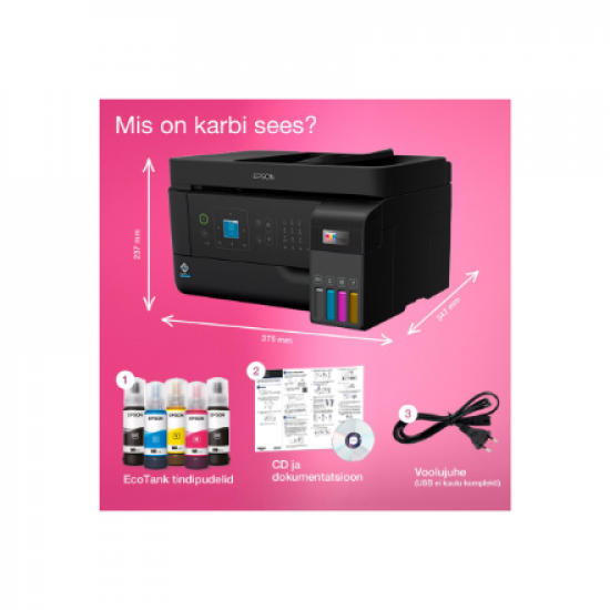 Epson Multifunctional printer | EcoTank L5590 | Inkjet | Colour | Inkjet Multifunctional Printer | A4 | Wi-Fi | Black