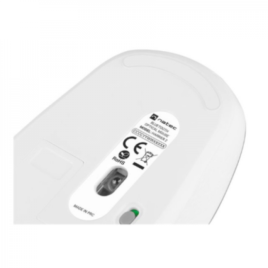 Natec | Mouse | Harrier 2 | Wireless | Bluetooth | White/Grey