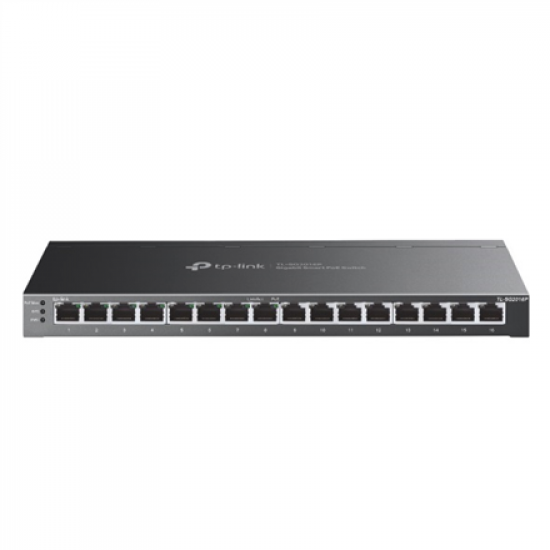 TP-LINK | etStream 16-Port Gigabit Smart Switch with 8-Port PoE+ | TL-SG2016P | Web managed | Desktop | Power supply type External
