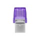 Kingston | DataTraveler | DT Micro Duo 3C | 128 GB | USB Type-C and Type-A | Purple