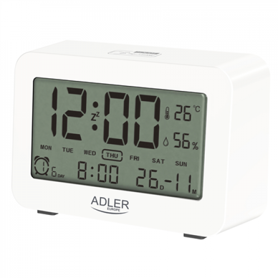 Adler | Alarm Clock | AD 1196w | Alarm function | White
