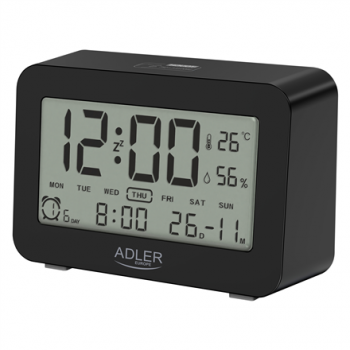 Adler | Alarm Clock | AD 1196b | Alarm function | Black