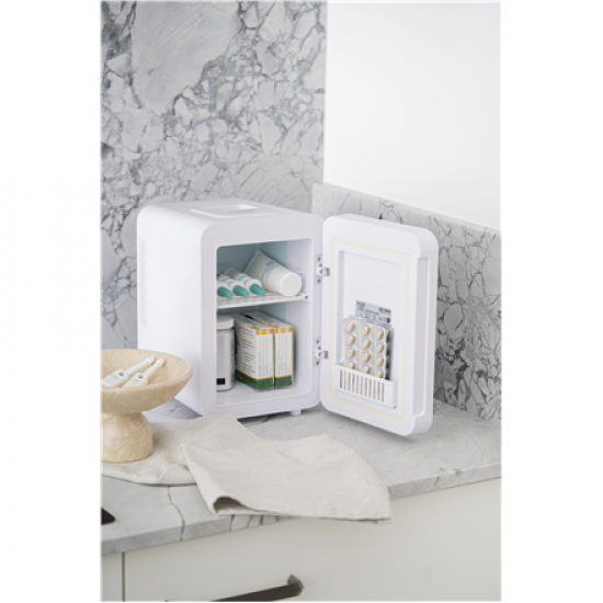 Adler | Mini refrigerator with mirror | AD 8085 | Free standing | Larder | Height 27 cm | Fridge net capacity 4 L | White