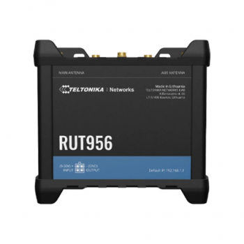 Industrial Router | RUT956 | 802.11n | 10/100 Mbit/s | Ethernet LAN (RJ-45) ports 4 | Mesh Support No | MU-MiMO No | 2G/3G/4G | Antenna type 	2 x SMA for LTE, 2 x RP-SMA for WiFi, 1 x SMA for GNSS | 1x USB 2.0