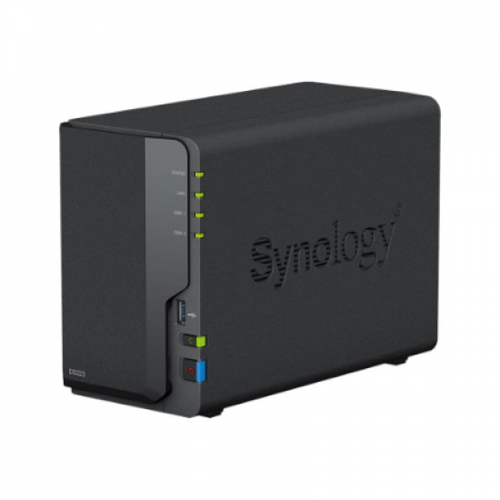 Synology | DS223 | Up to 2 HDD/SSD Hot-Swap | Realtek | RTD1619B | Processor frequency 1.7 GHz | 2 GB | DDR4