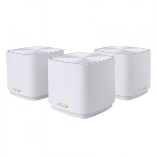 ZenWiFi XD4 Plus (W-3-PK) Wireless-AX1800 (3-pack) | 802.11ax | 1201+574 Mbit/s | 10/100/1000 Mbit/s | Ethernet LAN (RJ-45) ports 1 | Mesh Support Yes | MU-MiMO Yes | No mobile broadband | Antenna type Internal