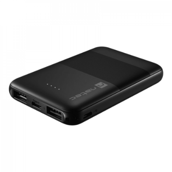 Natec | Power Bank | Trevi Compact | 5000 mAh | 1 x USB-C, 2 x USB A | Black