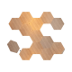 Nanoleaf | Elements Wood Look Hexagons Starter Kit (13 panels) | Cool White + Warm White