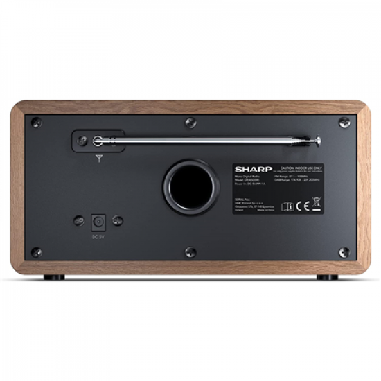Sharp DR-450(BR) Digital Radio, FM/DAB/DAB+, Bluetooth 4.2, Alarm function, Brown | Sharp | Digital Radio | DR-450(BR) | Bluetooth | Brown