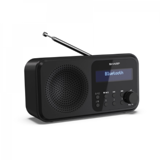 Sharp DR-P420(BK) Tokyo Portable Digital Radio, FM/DAB/DAB+, Bluetooth 5.0, USB or Battery Powered, Midnight Black | Sharp | Tokyo Portable Digital Radio | DR-P420(BK) | Bluetooth | Midnight Black
