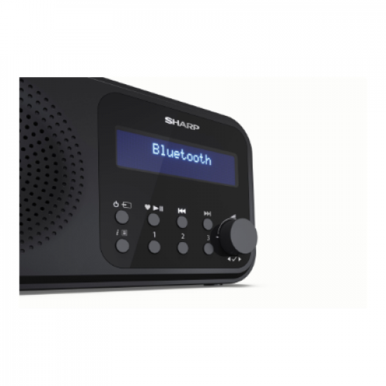 Sharp DR-P420(BK) Tokyo Portable Digital Radio, FM/DAB/DAB+, Bluetooth 5.0, USB or Battery Powered, Midnight Black | Sharp | Tokyo Portable Digital Radio | DR-P420(BK) | Bluetooth | Midnight Black
