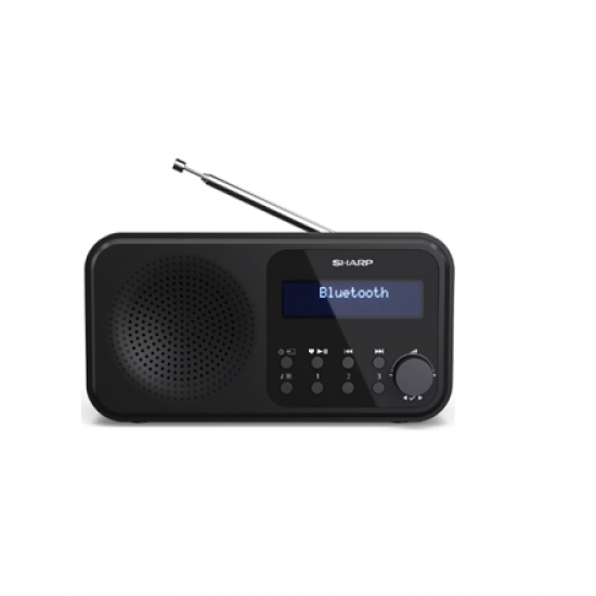 Sharp DR-P420(BK) Tokyo Portable Digital Radio, FM/DAB/DAB+, Bluetooth 5.0, USB or Battery Powered, Midnight Black | Sharp | Tokyo Portable Digital Radio | DR-P420(BK) | Bluetooth | Midnight Black