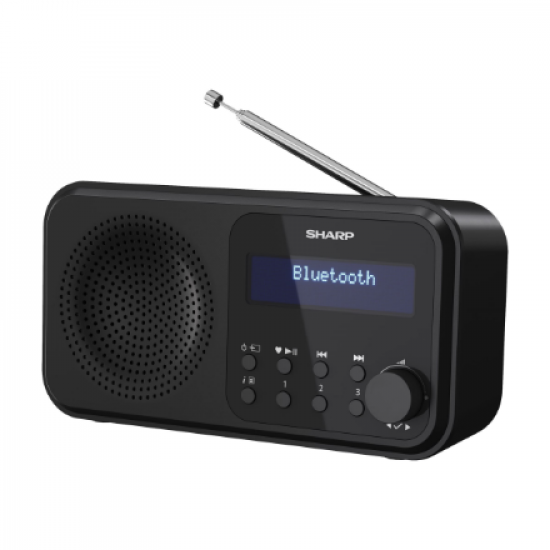 Sharp DR-P420(BK) Tokyo Portable Digital Radio, FM/DAB/DAB+, Bluetooth 5.0, USB or Battery Powered, Midnight Black | Sharp | Tokyo Portable Digital Radio | DR-P420(BK) | Bluetooth | Midnight Black