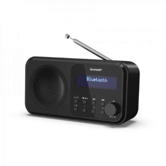 Sharp DR-P420(BK) Tokyo Portable Digital Radio, FM/DAB/DAB+, Bluetooth 5.0, USB or Battery Powered, Midnight Black | Sharp | Tokyo Portable Digital Radio | DR-P420(BK) | Bluetooth | Midnight Black