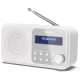 Sharp DR-P420(WH) Tokyo Portable Digital Radio, FM/DAB/DAB+, Bluetooth 5.0, USB or Battery Powered, Snowy White | Sharp | Tokyo Portable Digital Radio | DR-P420(WH) | Bluetooth | White