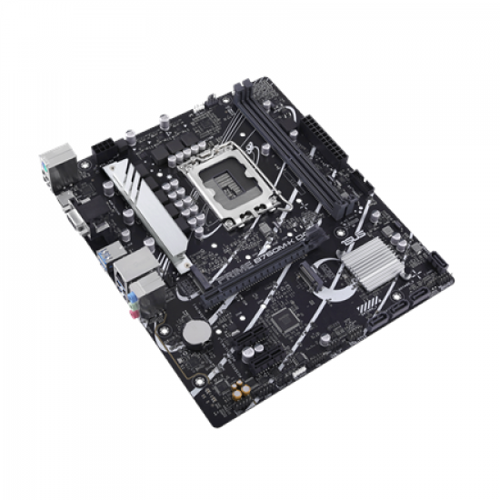 Asus | PRIME B760M-K D4 | Processor family Intel | Processor socket  LGA1700 | DDR4 DIMM | Memory slots 2 | Supported hard disk drive interfaces 	SATA, M.2 | Number of SATA connectors 4 | Chipset  Intel B760 | mATX