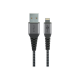 Goobay | Lightning to USB-A Textile Cable with Metal Plugs | 49268 | USB-A to Lightning
