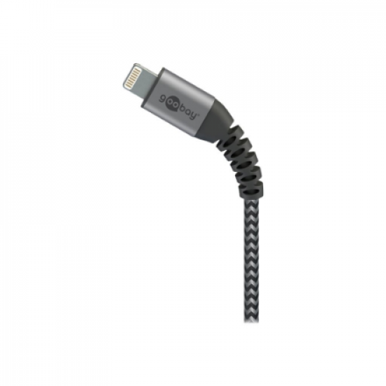 Goobay | Lightning to USB-A Textile Cable with Metal Plugs | 49268 | USB-A to Lightning