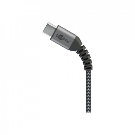 Goobay | USB-C to USB-A Textile Cable with Metal Plugs | 49296 | USB-C to USB-A