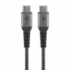 Goobay | USB-C  to USB-C  Textile Cable with Metal Plugs | 49302 | USB-C to USB-C USB-C male | USB-C male