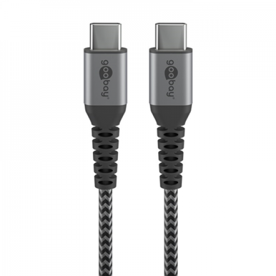 Goobay | USB-C  to USB-C  Textile Cable with Metal Plugs | 49302 | USB-C to USB-C USB-C male | USB-C male