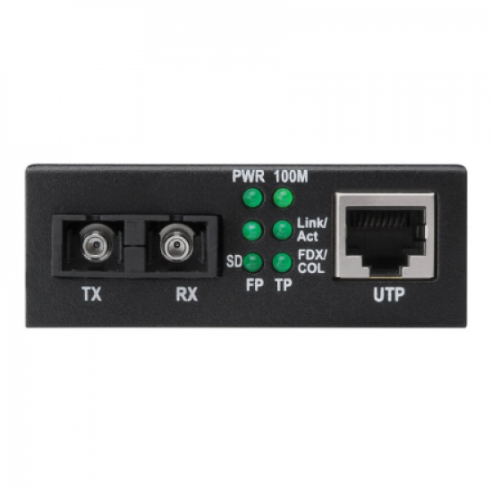 Digitus | Fast Ethernet Media Converter, Multimode SC connector, 1310nm, up to 2km | DN-82020-1 | SC duplex | 10/100M RJ45 port
