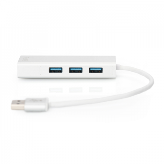 Digitus | 3-port USB Hub and Gigabit LAN adapter | DA-70250-1 | USB Hub