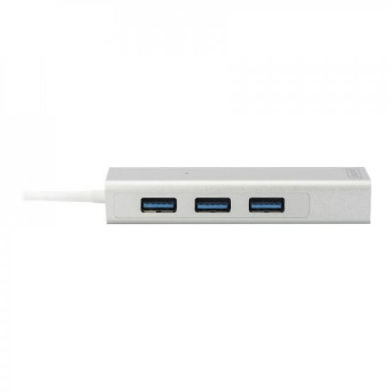 Digitus | 3-port USB Hub and Gigabit LAN adapter | DA-70250-1 | USB Hub
