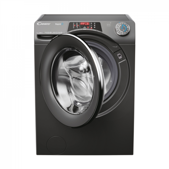Candy | Washing Machine | RO41276DWMCRT-S | Energy efficiency class A | Front loading | Washing capacity 7 kg | 1200 RPM | Depth 45 cm | Width 60 cm | Display | TFT | Steam function | Wi-Fi | Anthracite