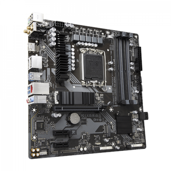 Gigabyte | B760M DS3H AX DDR4 1.0 M/B | Processor family Intel | Processor socket  LGA1700 | DDR4 DIMM | Memory slots 4 | Supported hard disk drive interfaces 	SATA, M.2 | Number of SATA connectors 4 | Chipset Intel B760 Express | Micro ATX