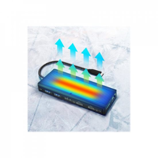 Raidsonic | Icy Box 9-in-1 USB Type-C and Type-A dock with dual video output | IB-DK4080AC | Dock | Ethernet LAN (RJ-45) ports 1 | USB 2.0 ports quantity 3 | HDMI ports quantity 2 | Ethernet LAN