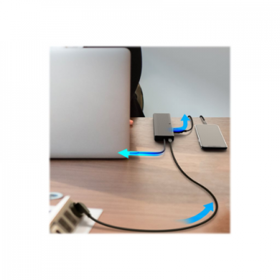 Raidsonic | Icy Box 9-in-1 USB Type-C and Type-A dock with dual video output | IB-DK4080AC | Dock | Ethernet LAN (RJ-45) ports 1 | USB 2.0 ports quantity 3 | HDMI ports quantity 2 | Ethernet LAN