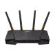 Wireless Wifi 6 AX4200 Dual Band Gigabit Router, EU and UK plug | TUF-AX4200 | 802.11ax | 3603+574 Mbit/s | 10/100/1000 Mbit/s | Ethernet LAN (RJ-45) ports 4 | Mesh Support Yes | MU-MiMO Yes | 3G/4G data sharing | Antenna type External | 1 x USB 3.2 Gen 1